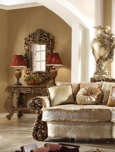 Gold, Pearl Homey Design  HD-1608-6PC Living Room interior