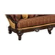 Luxury Chenille Dark Brown Wood Luxury Sofa Set 2 Pcs Benetti's Firenza Classic