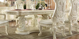 Buy White, Gold Homey Design  Dining Room 