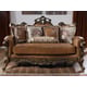 Mohawk Finish Leather Sofa Set 4Pcs w/ Coffee Table Traditional Homey Design HD-555 