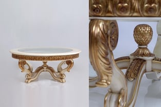 Beige, Gold, Antique European Furniture 47075-CT-Set-2 Accent Tables interior