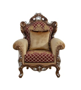 Buy Gold, Red European Furniture Living Room 