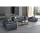 Smokey Gray Italian Leather Sofa Contemporary PICASSO EUROPEAN FURNITURE