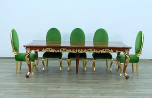 Buy Brown, Gold, Emerald European Furniture Dining Room 