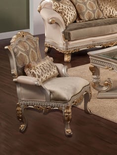 Living Room  Gold, Silver, Light Beige Benneti image