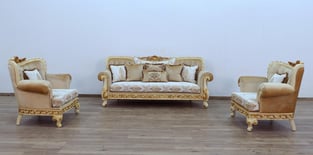 Living Room  Gold, Sand, Off-White European Furniture photo