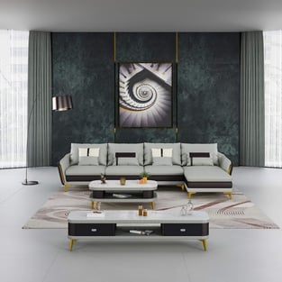 Living Room  Gray, Chocolate European Furniture image