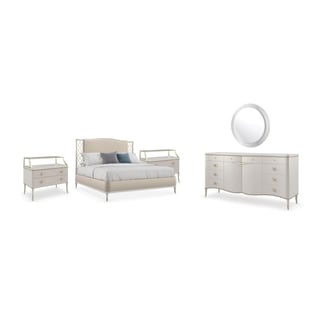 Order Gold, Cream Caracole CLA-021-101-2NDM-5PC Bedroom now