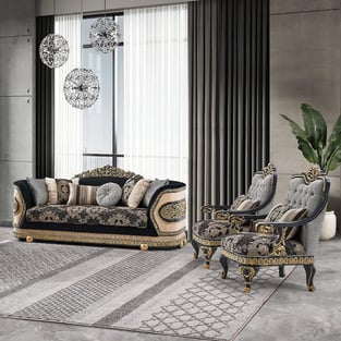 Buy Gold, Black Homey Design  Living Room 