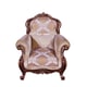 Luxury Brown & Gold Wood Trim TIZIANO Sofa Set 3 Pcs EUROPEAN FURNITURE Traditional