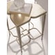 Taupe Silver Leaf End Table LUCKY CHARM by Caracole 
