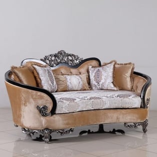 Living Room  Antique, Silver, Black European Furniture image