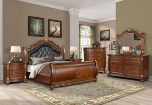 Order Caramel Cosmos Furniture Viviana-Q-Bed Bedroom now