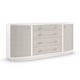 Pearly White Finish 4 Drawers in Sun-Kissed Silver Dresser CLEAR TO ME by Caracole 