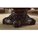Homey Design HD-1100 Classic Round Hand-Carved Wood Coffee Table in Brown Finish 