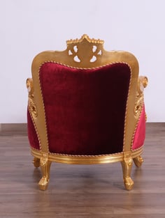 Order Burgundy, Gold, Antique European Furniture 30015-C-Set-2 Living Room now