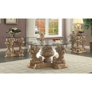 Accent Tables  Golden Beige, Antique Silver Homey Design  photo