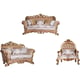 Luxury Antique Bronze Wood Trim VENEZIA Sofa Set 2 Pcs EUROPEAN FURNITURE Classic