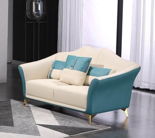 Buy Blue, Off-White European Furniture Living Room 