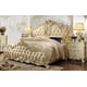 Luxury Cream Cal King Bedroom 5Pcs Carved Wood Traditional Homey Design HD-5800