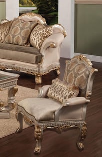 Gold, Silver, Light Beige Benneti Benetti's-Ornella-Accent-Chair Living Room interior