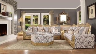 Living Room  Gold, Cappuccino, Cream Homey Design  image