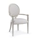 Frame in Soft Radiance & Upholstered Seat Armchair Set 2 Pcs LILLIAN by Caracole 