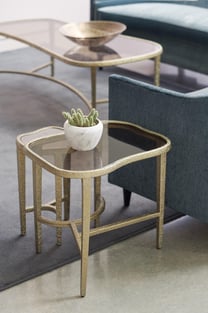 Accent Tables  Gold, Clear Caracole image