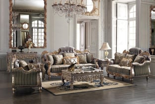 Living Room  Silver, Dark Brown, Olive Homey Design  image