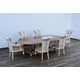 Valentina Beige Oval Dining Set 11Pcs w/ Beige Gold Chairs EUROPEAN FURNITURE