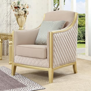 Gold Finish, Metallic Homey Design  HD-699-SSET3 Living Room interior