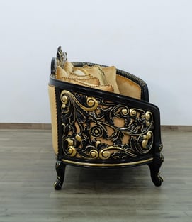 Buy Gold, Antique, Black European Furniture Living Room 