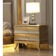 Glam Belle Silver & Gold King Bedroom Set 3Pcs Contemporary Homey Design HD-925