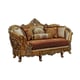 Luxury Red & Gold Wood Trim SAINT GERMAIN Sofa Set 2 Pcs EUROPEAN FURNITURE Classic