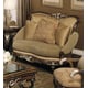  Benetti's Catalon Luxury Golden Beige Silk Chenille Sofa Set 2Pcs Rich Brown