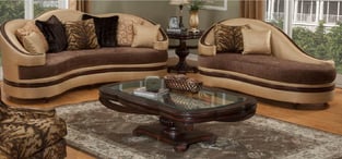 Living Room  Golden Beige, Dark Brown Benneti image