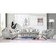 Silver Gray Finish Wood Sofa Set 2Pcs Transitional Cosmos Furniture Natalia