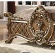 Met Ant Gold & Perfect Brown CAL King Bed Set 3Pcs Traditional Homey Design HD-8018