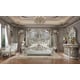 Baroque Belle Silver CAL King Bedroom Set 3 Pcs Traditional Homey Design HD-8088 