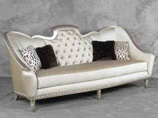 Buy Caramel, Silver, Cream, Antique White, Pearl White Benneti Living Room 