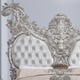 Traditional Silver Wood California King Bed Set 3Pcs Homey Design HD-1808