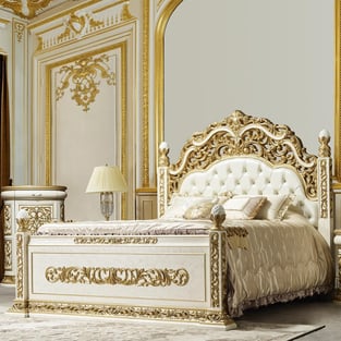 Bedroom  Gold, Antique White Homey Design  image