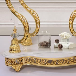 Buy White, Rich Gold Homey Design  Accent Tables 