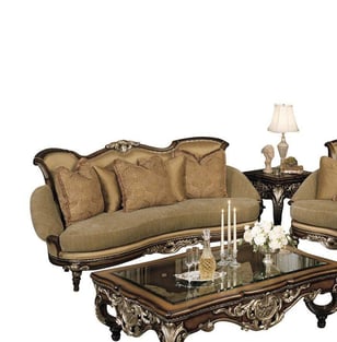 Buy Silver, Golden Beige, Dark Brown, Tan Benneti Living Room 