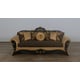 Traditional Black & Gold Damask Sofa Set 3Pcs EMPERADOR EUROPEAN FURNITURE