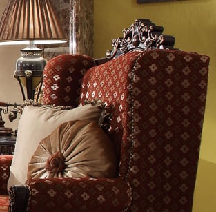 Living Room  Dark Brown, Red Homey Design  photo