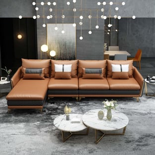 Living Room  Camel, Dark Grey European Furniture photo