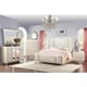 Off-White Finish Wood King Bedroom Set 3Pcs Contemporary Cosmos Furniture Chanel