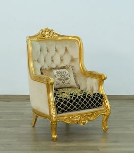 Buy Mahogany, Beige, Gold, Antique, Black, Ebony European Furniture Living Room 