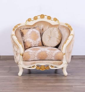 Buy Beige, Gold European Furniture Living Room 